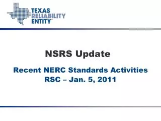 NSRS Update