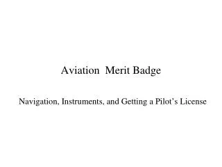 aviation merit badge