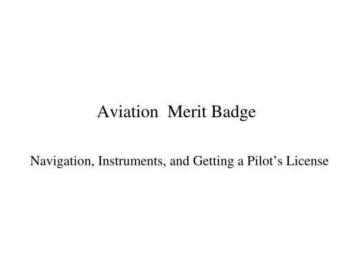 aviation merit badge