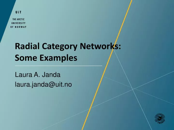radial category networks some examples