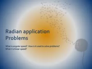 radian application problems