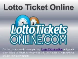 Lotto Tickets Online