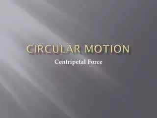 circular motion