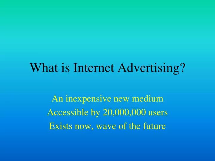 what is internet advertising