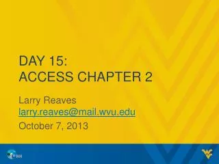 Day 15: Access Chapter 2