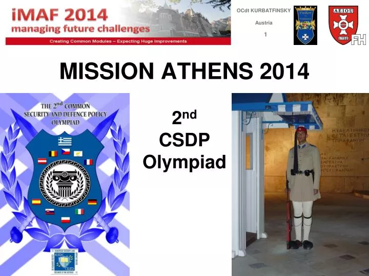 mission athens 2014 2 nd csdp olympiad