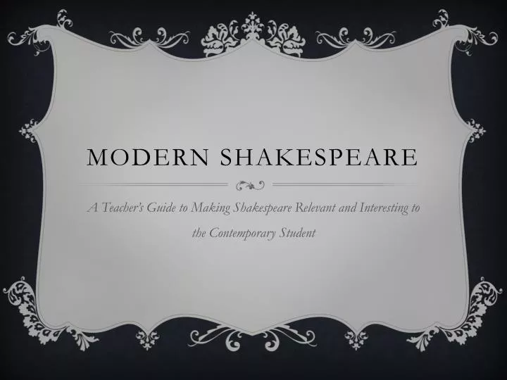 modern shakespeare