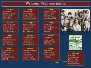 Welcome! Find your family.