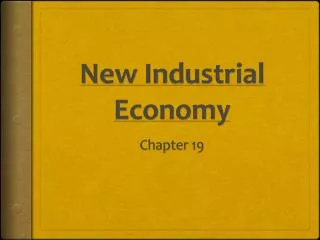 New Industrial Economy