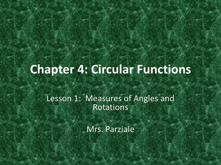 chapter 4 circular functions
