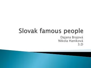 Slovak famous people