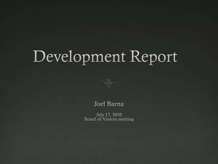 development report