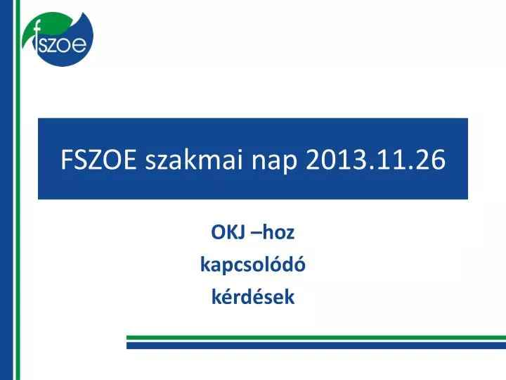 fszoe szakmai nap 2013 11 26