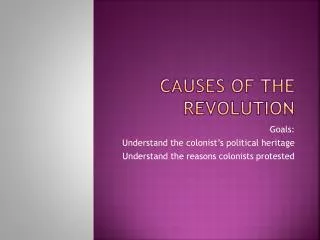 Causes of the revolution