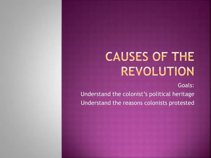 causes of the revolution