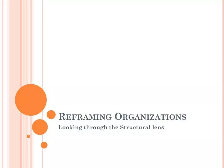 reframing organizations