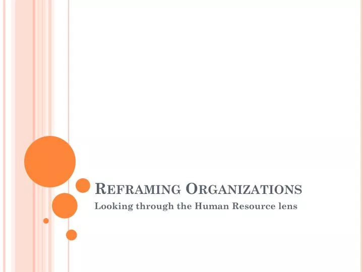 reframing organizations
