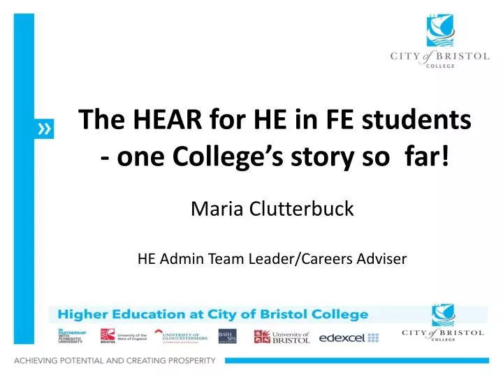 the hear for he in fe students one college s story so far