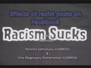 Effects of racist posts on Facebook