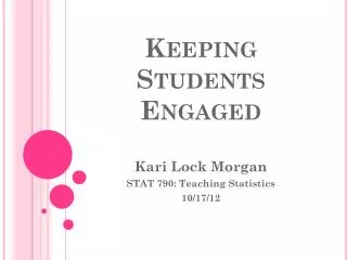 Keeping Students Engaged