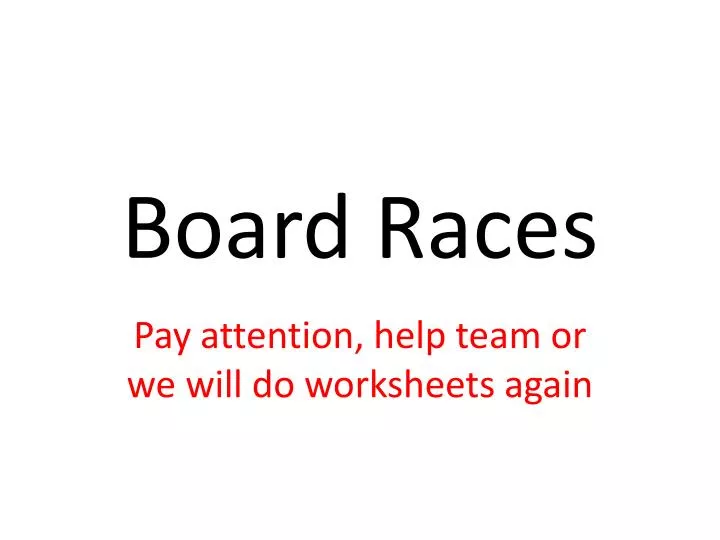board races