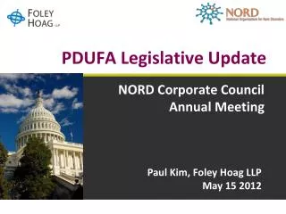 PDUFA Legislative Update