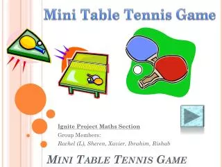 Mini Table Tennis Game