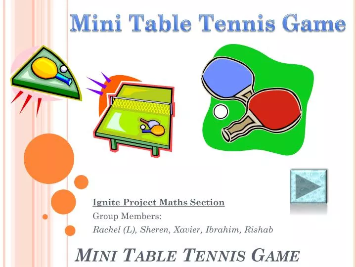 mini table tennis game