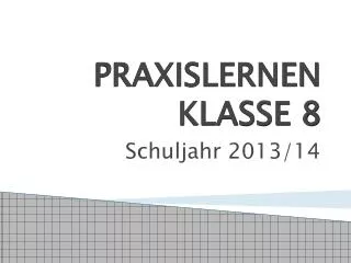 praxislernen klasse 8