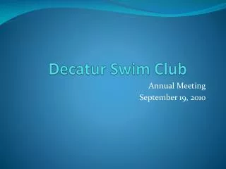 Decatur Swim Club