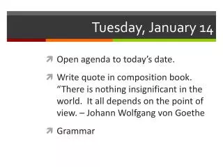 tuesday january 14