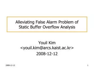 Alleviating False Alarm Problem of Static Buffer Overflow Analysis