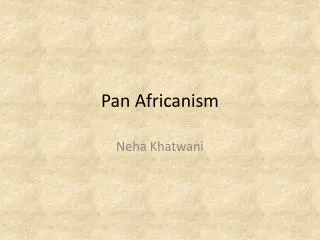 Pan Africanism