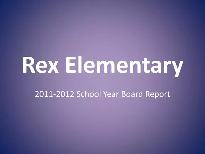 rex elementary