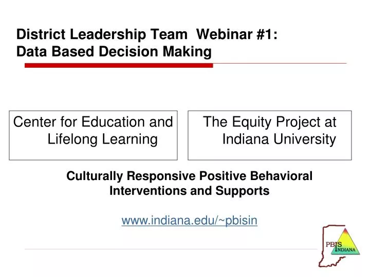 d istrict leadership team webinar 1 data based decision making