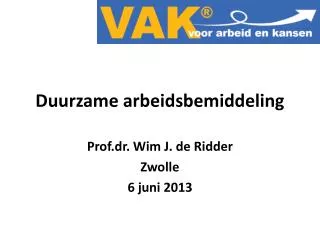 duurzame arbeidsbemiddeling