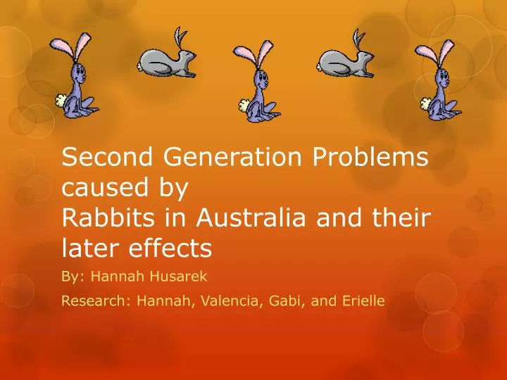 second generation problems caused by rabbits in australia and their later effects