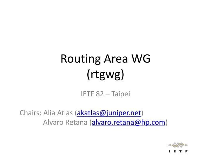 routing area wg rtgwg