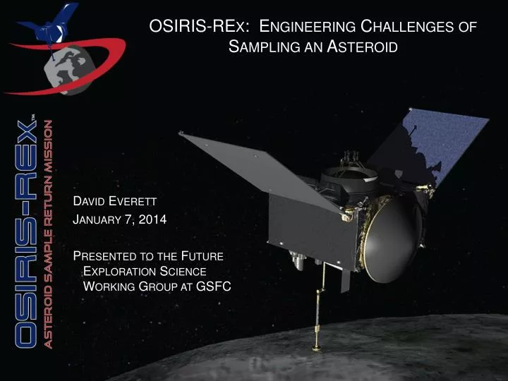 osiris rex engineering challenges of sampling an asteroid