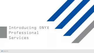 Introducing ONYX Professional Services