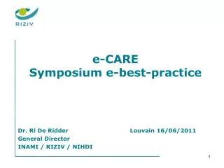 e-CARE Symposium e-best-practice