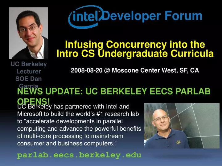 news update uc berkeley eecs parlab opens