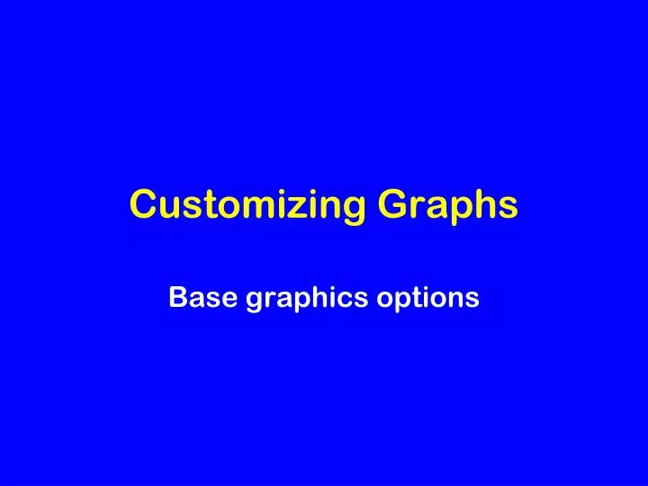 customizing graphs