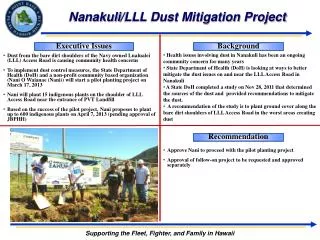 Nanakuli /LLL Dust Mitigation Project