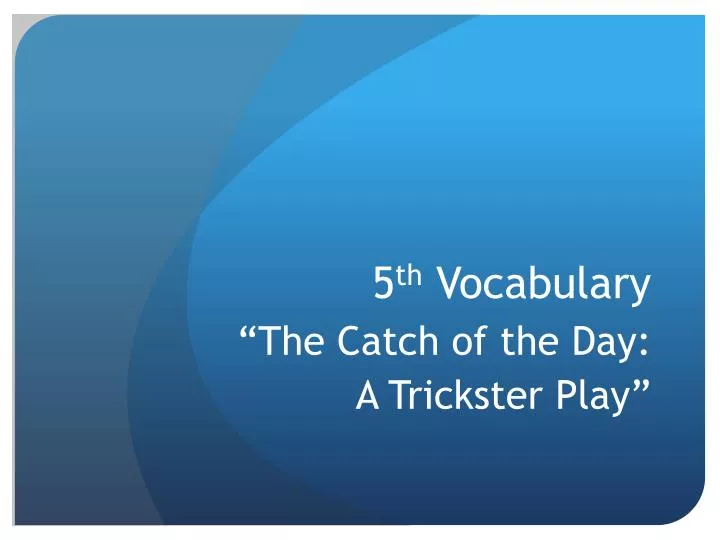 5 th vocabulary
