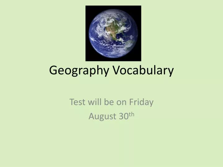 geography vocabulary