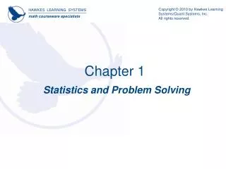 Statistics and Problem Solving