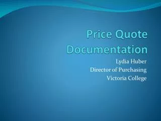 Price Quote Documentation