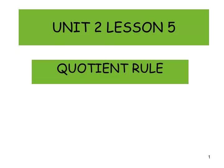 unit 2 lesson 5