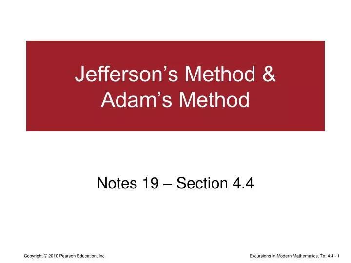jefferson s method adam s method